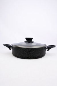 Digithome Mehtap C320.006 Cam 2 Parça 24 cm Granit Basık Karnıyarık Tenceresi
