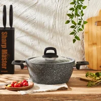 Emsan Motto Cam 2 Parça 22 cm Granit Derin Tencere