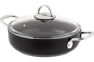 Nehir Cam 2 Parça 28 cm Titanyum Basık Karnıyarık Tenceresi