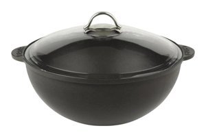 Lava Yuvarlak Kazan Cam 2 Parça 30 cm Döküm Derin Tencere
