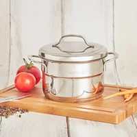 Emsan Compact Mini Paslanmaz Çelik 3 Parça 14 cm Paslanmaz Çelik Derin Tencere