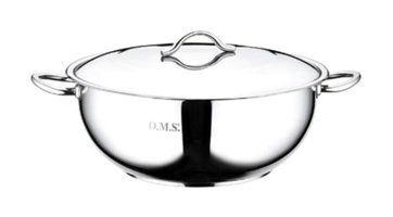 Oms Çelik 2 Parça 34 cm Çelik Basık Karnıyarık Tenceresi