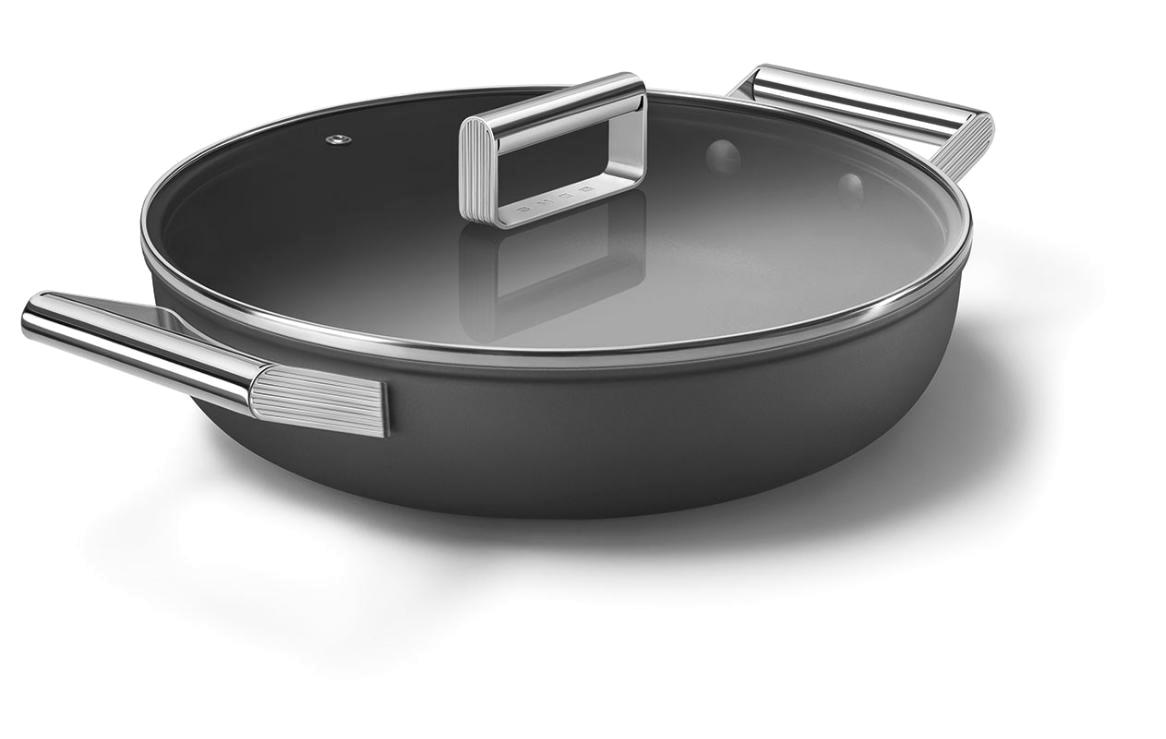 Smeg 50'S Style Cam 2 Parça 28 cm Alüminyum Basık Karnıyarık Tenceresi