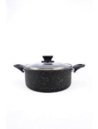 Digithome Mehtap C320.006 Cam 2 Parça 24 cm Granit Derin Tencere