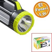 Gold Silver Basmalı Uzun Menzil LED Şarjlı El Feneri