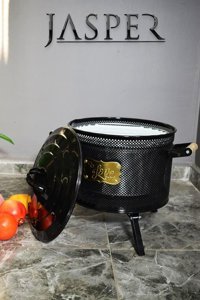 Jasper Jpr-3050 Kömürlü Katlanır Bacasız Kapaklı Yuvarlak Sabit Ayaklı Mangal