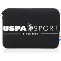 U.S. Polo Assn. Baskılı Tek Gözlü Polyester 13.3 inç Laptop Kılıfı Siyah
