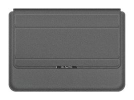 Gubisi Düz Tek Gözlü Suni Deri 16 inç Laptop Kılıfı Gri