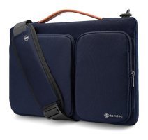 Tomtoc Defender A42 Baskılı Üç Gözlü Polyester 16 inç Laptop Kılıfı Lacivert