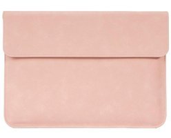 GubisiStore Düz Tek Gözlü Suni Deri 16 inç Laptop Kılıfı Pembe
