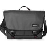 Tomtoc Explorer H02 Baskılı Tek Gözlü Polyester 16 inç Postacı Laptop Çantası Siyah