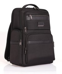 Pierre Cardin 01PC00302 Düz Dört Gözlü Kumaş Sırt Çantası Laptop Çantası Siyah