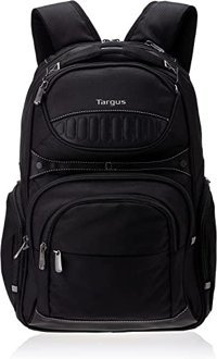 Targus Legend Düz Dört Gözlü Kumaş 16 inç Sırt Çantası Laptop Çantası Siyah
