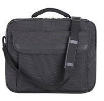Plm Pl-04-DR69 Düz İki Gözlü Kumaş 17 inç Askılı Laptop Çantası Siyah