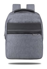 Classone Messina BP-MS504 Düz Tek Gözlü Suni Deri - Kumaş 15.6 inç Sırt Çantası Laptop Çantası Gri