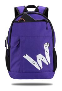Classone BP-WTX103 Baskılı Üç Gözlü Su Geçirmez Kumaş 15.6 inç Sırt Çantası Laptop Çantası Mor