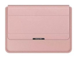 Gubisi Düz Tek Gözlü Suni Deri 16 inç Laptop Kılıfı Pembe
