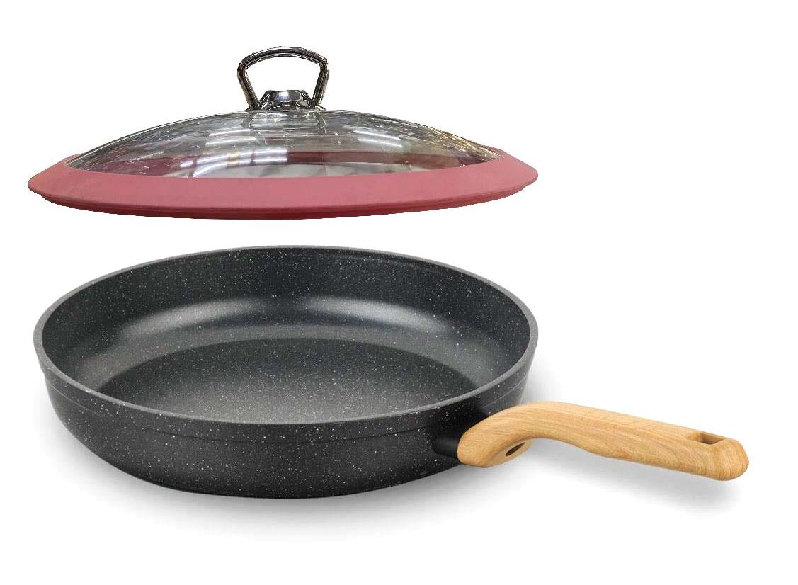 Korkmaz İndüksiyon Granit Kaplama 26 cm Tava Pembe