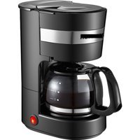 Lebeigo Ev Plastik Filtreli Karaf 100 ml Hazneli 4 Fincan Mini Siyah Filtre Kahve Makinesi