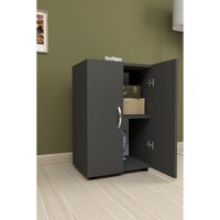 Bofigo 2 Kapaklı 2 Raflı Çok Amaçlı Dolap Antrasit 74 x 49 x 32 cm