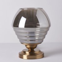 Linens Ella Tekli Metal Tek Ayak Abajur Füme