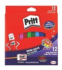 Pritt Jumbo Silinebilir 12'li Mum Pastel Boya Seti