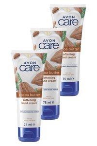 Avon Care Kakao Yağlı Kuru Ciltler Organik Vegan Parfümsüz El Kremi 3x75 ml