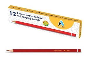 Adel Kopya 12'li Yuvarlak Kırmızı Kurşun Kalem Seti
