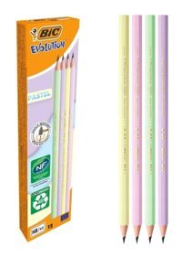 Bic Evolution Pastel 12'li Köşeli Siyah HB Kurşun Kalem Seti