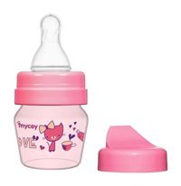 Mycey Akıtmaz Kulpsuz 0+ Ay Alıştırma Bardağı Pembe