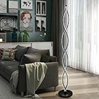Voxlamp Lighting Stuffed 2'li Tek Ayak Çubuk Burgulu Lambader Siyah