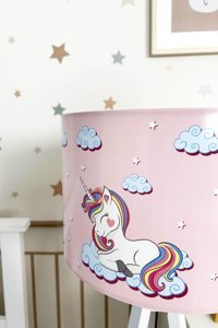 Rivaistanbul Sihirli Unicorn 3 Ayaklı Silindir Lambader Pembe
