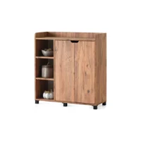 Sivas Gözde Mobilya Dresuar 2 Kapaklı 4 Raflı Çok Amaçlı Dolap Çam 90 x 37 x 97 cm