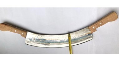 Uçan Metal Çift Saplı Ahşap Zırh Bıçak 45 cm