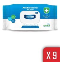 Deep Fresh Antibakteriyel 54 Yaprak 9'lu Paket Islak Mendil