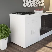 Modilayn 2 Kapaklı 1 Çekmeceli Çok Amaçlı Dolap Beyaz 85 x 59 x 50 cm