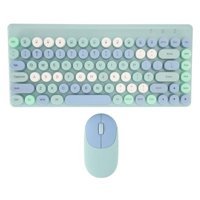 Fockety Mavi Kablosuz Klavye Mouse Seti