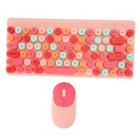 Fockety Pembe Kablosuz Klavye Mouse Seti