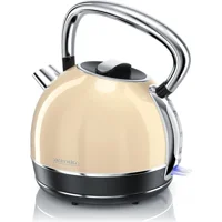 Arendo Retro Çelik 1.7 lt Bej Kettle