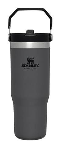 Stanley IceFlow Çelik 890 ml Bardak Pipetli Termos Kömür