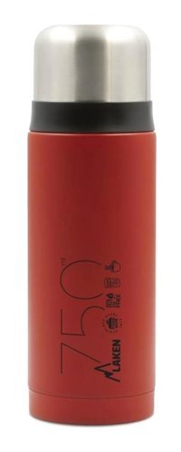 Laken Paslanmaz Çelik 750 ml Matara Termos Kırmızı