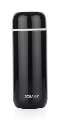 Schafer Iron Man Çelik 200 ml Matara Termos Siyah