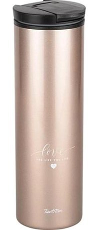 Tantitoni Love Yazılı Çelik 440 ml Bardak Termos Bronz