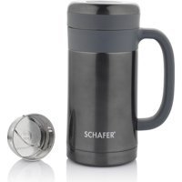 Schafer Iron Man Çelik 450 ml Bardak Termos Siyah