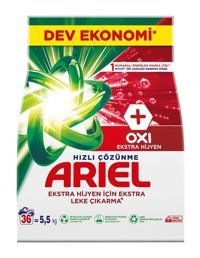 Ariel Oxi Extra Hijyen Renkliler ve Beyazlar İçin 72 Yıkama Toz Deterjan 10.5 kg