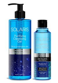 Solaris Yağlı ve Karma Ciltler İçin Aha+Bha Salisilik Asitli Yeşil Çaylı Gözenek Sıkılaştırıcı Yüz Temizleyici Likit Tonik 400 ml