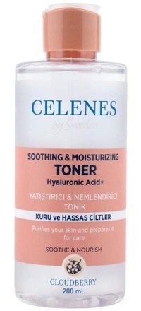 Celenes Cloudberry Kuru ve Hassas Ciltler İçin Yüz Temizleyici Likit Tonik 252 ml