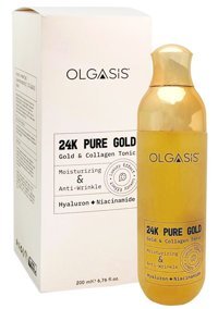 Olgasis 24K Pure Gold Yağlı ve Karma Ciltler İçin Yüz Temizleyici Jel Tonik 200 ml