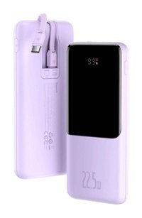Baseus Elf Hızlı Şarj 10000 mAh Kablolu Powerbank Mor