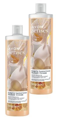 Avon Beyaz Şeftalili Vanilyalı Duş Jeli 2x500 ml